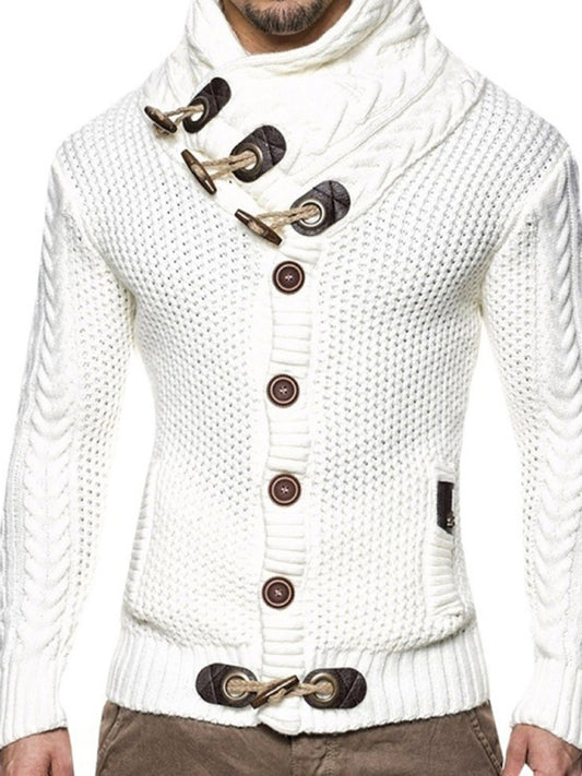 Men's Turtleneck Button Sweater