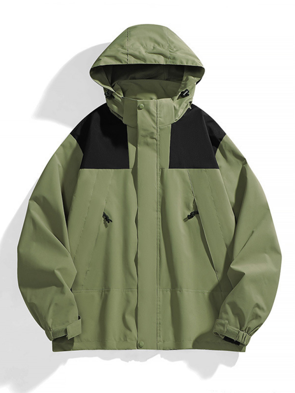 Unisex Jacket Removable Hood Waterproof & Windproof