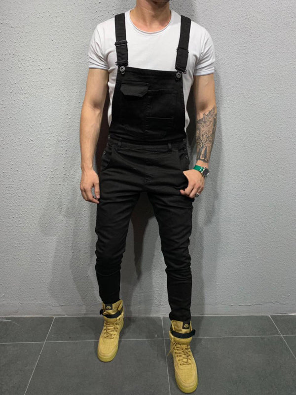 Men’s Slim Fit Suspender Jeans