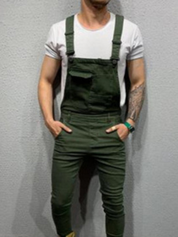 Men’s Slim Fit Suspender Jeans