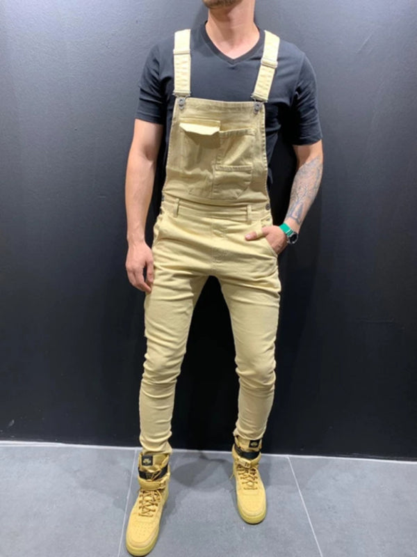 Men’s Slim Fit Suspender Jeans