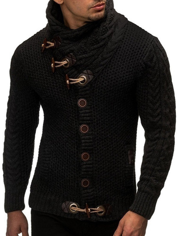 Men's Turtleneck Button Sweater