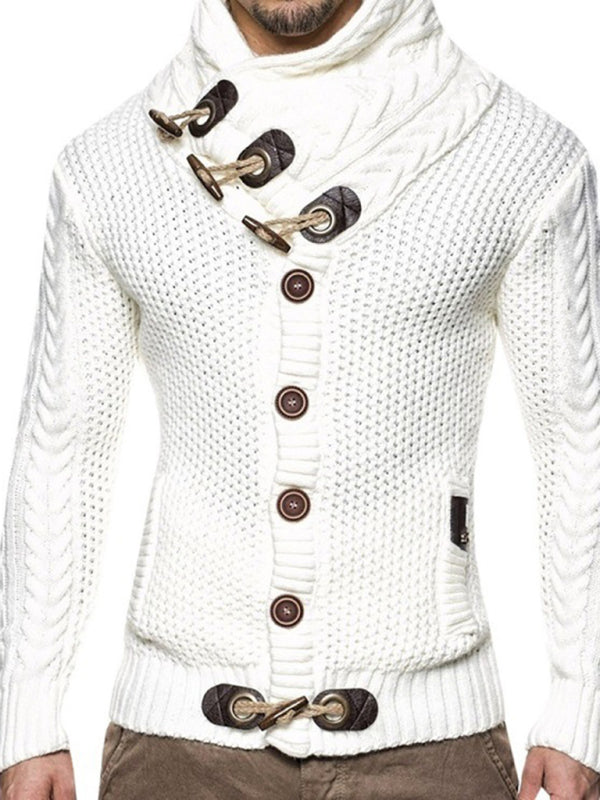 Men's Turtleneck Button Sweater