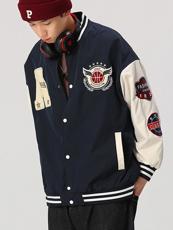 Men's Embroidered Bomber Jacket