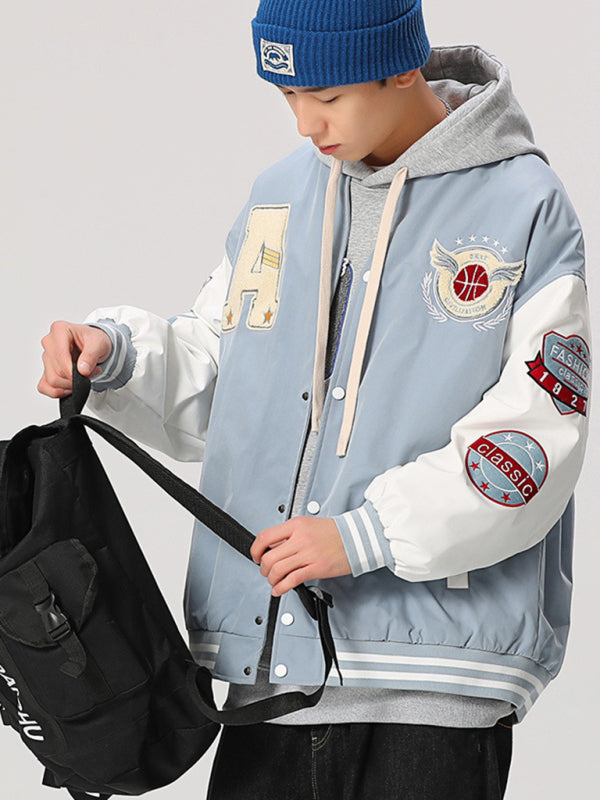 Men's Embroidered Bomber Jacket