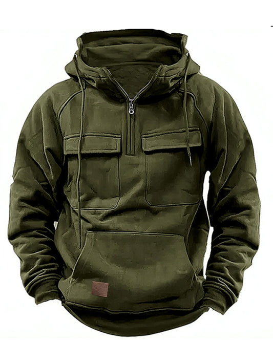 Men's Multi-Pocket Hoodie Jacket