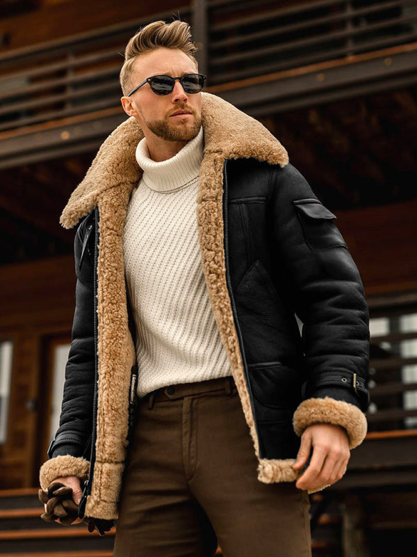 Men's Fur Mid-Length Jacket
