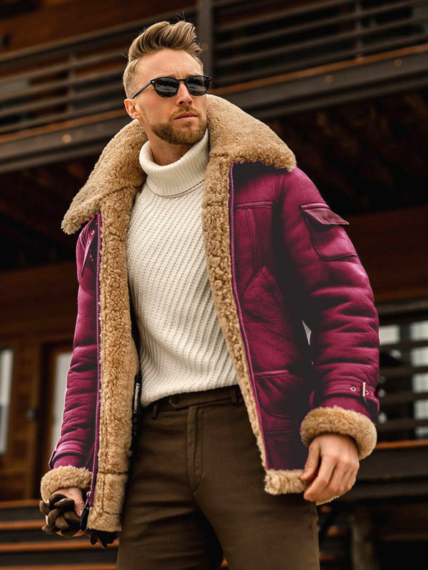 Men's Fur Mid-Length Jacket