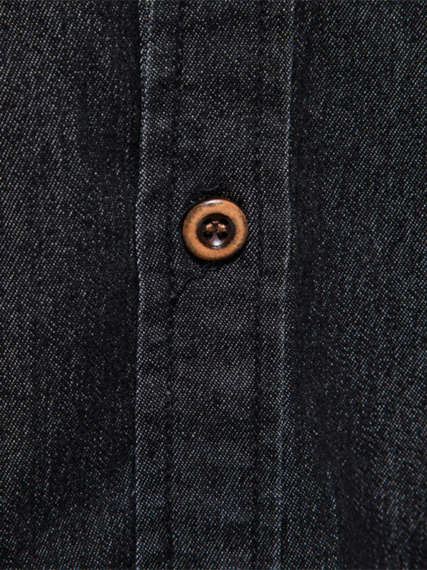 Men's Casual Denim Long-Sleeved Shirt