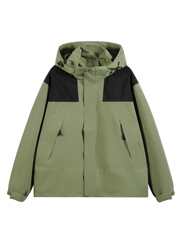 Unisex Jacket Removable Hood Waterproof & Windproof