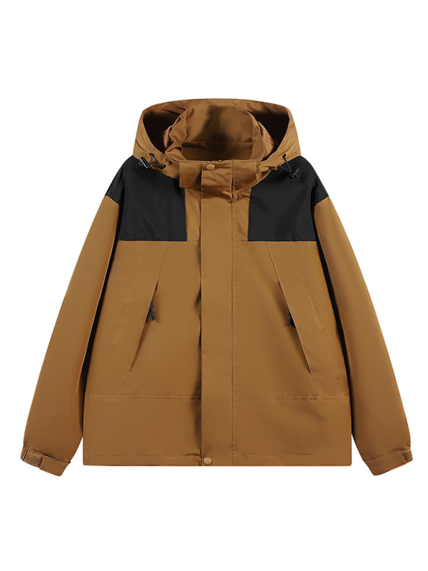 Unisex Jacket Removable Hood Waterproof & Windproof