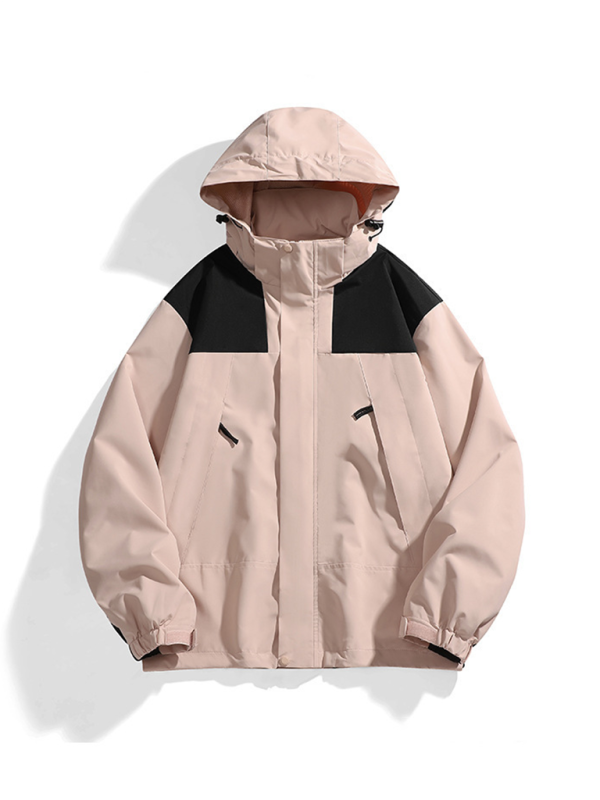 Unisex Jacket Removable Hood Waterproof & Windproof