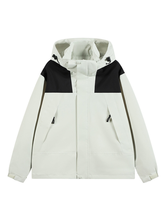 Unisex Jacket Removable Hood Waterproof & Windproof