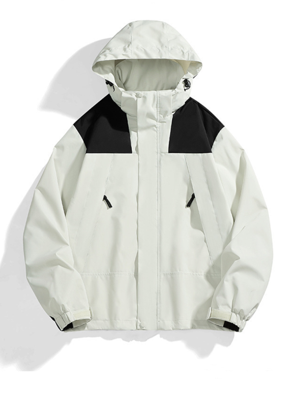 Unisex Jacket Removable Hood Waterproof & Windproof